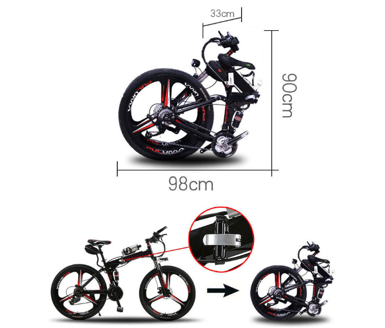 26 Inch Foldable Lithium Battery Lightweight Electric Bike Mountain Hike Bicycle